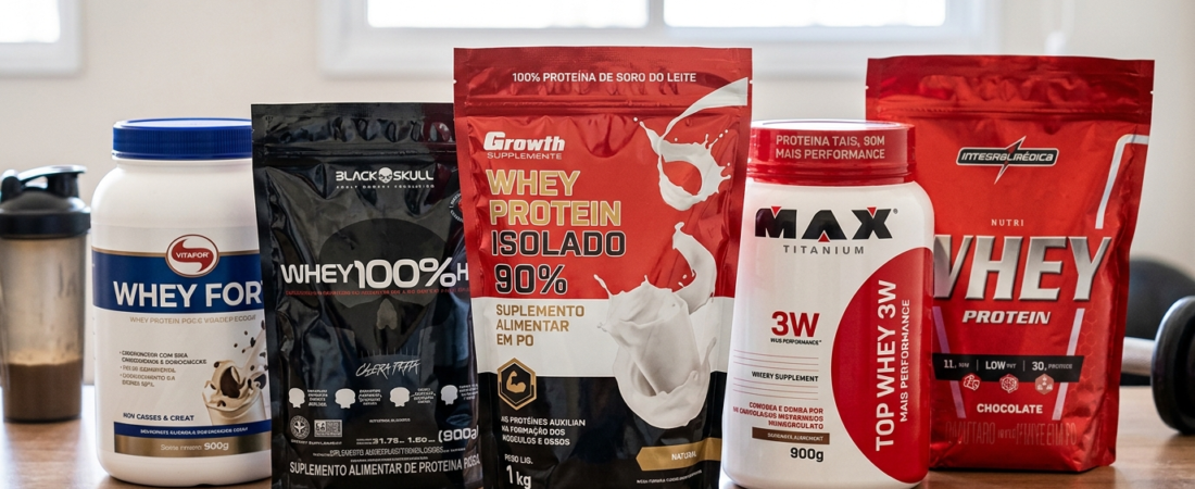AsTop 5 Marcas de Whey Protein Mais Vendidas                    Introdução ao Whey Protein
